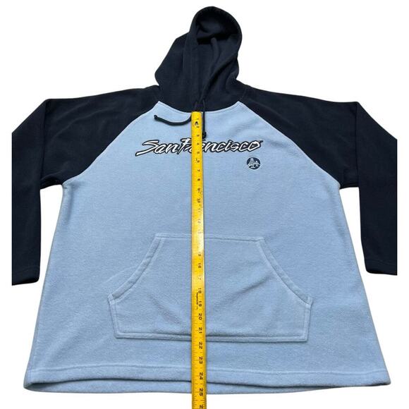 Vintage 2000s D&P San Francisco Tourist Two Tone Pullover Fleece Hoodie -‎ L - Picture 6 of 6